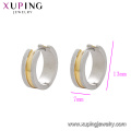 E-562 xuping estilo simple multicolor de acero inoxidable joyas moda señoras pendientes de aro